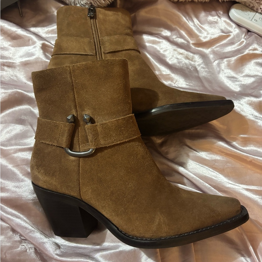 Brown Suede Ankle Boots